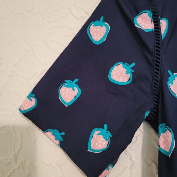 Draper James Navy Strawberry Print Midi Dress - Picture 5 of 16